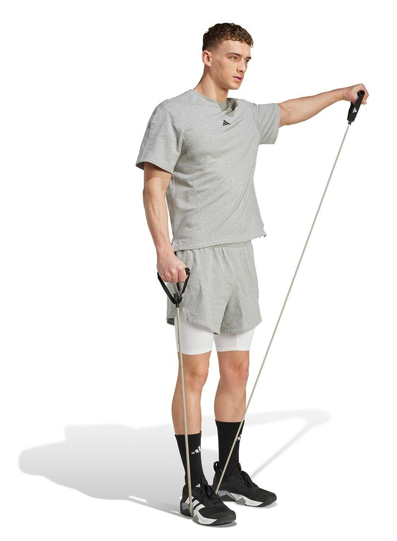 adidas تيشيرت رمادي بأكمام قصيرة للرجال - Image 5