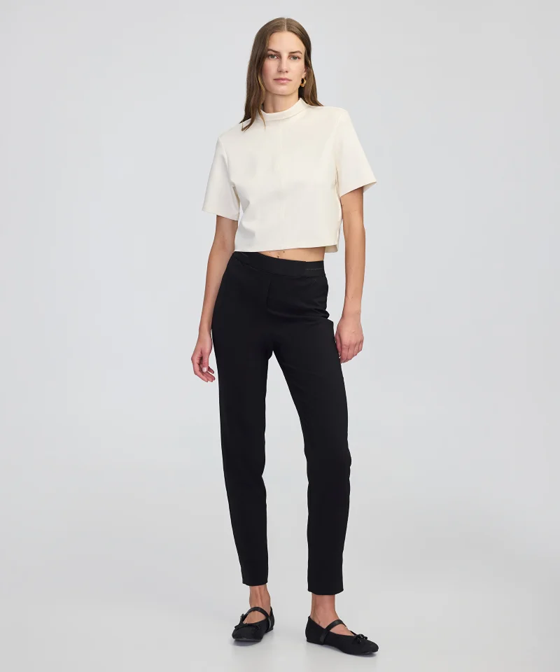 Elastic Waist Skinny Trousers