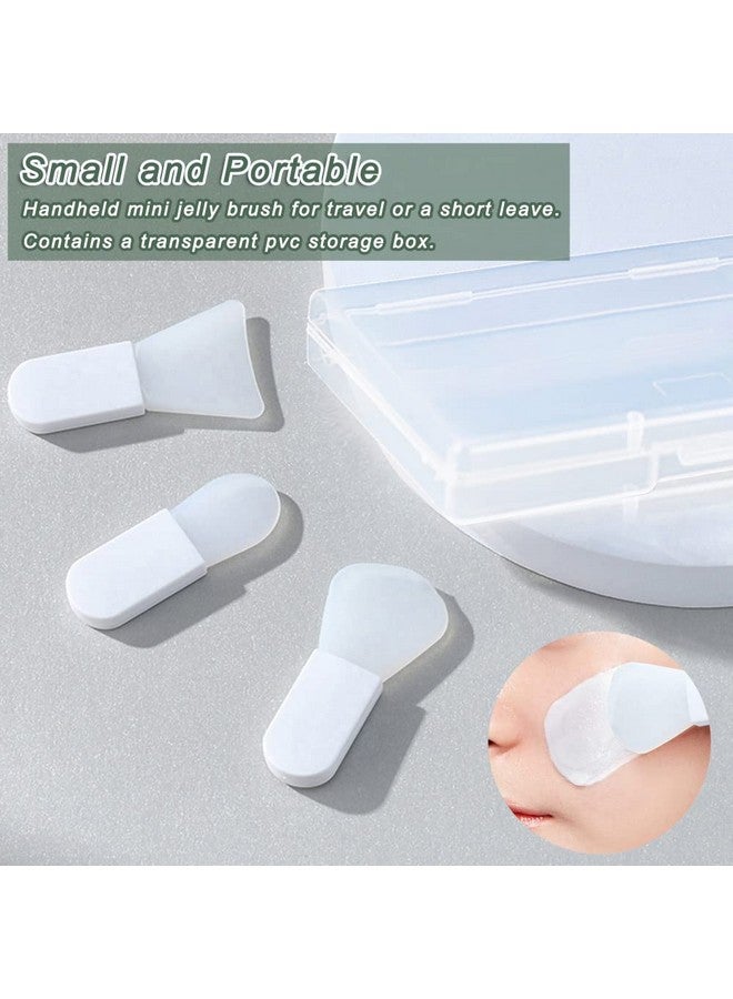 leuapl Face Mask Applicator Brushes Mini Makeup Spatula Portable Beauty Tools Set For Facial Mud Cosmetic Mask Facial Clay Eye Mask Body Lotion Body Butter Serum Cream. 3Pcs Soft Silicone Brush Suit - Image 2