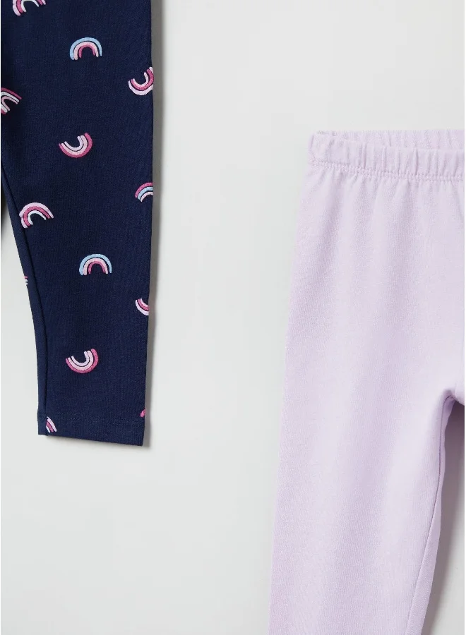 او في اس OVS Two-Pack Leggings With Print