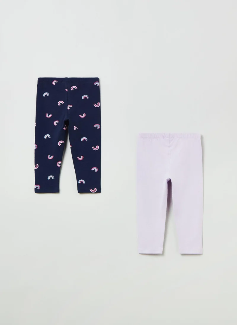 او في اس OVS Two-Pack Leggings With Print