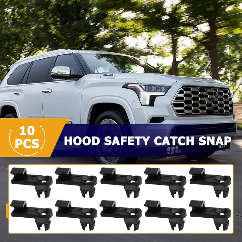 standwme 10-Pack 69759-0C010 Hood Clips, Hood Safety Catch Snap Compatible with Toyota Sequoia 2001 to 2020 Year,Replacement Parts for Tundra 2000 to 2013 Year KSA standard compatible design - Image 3