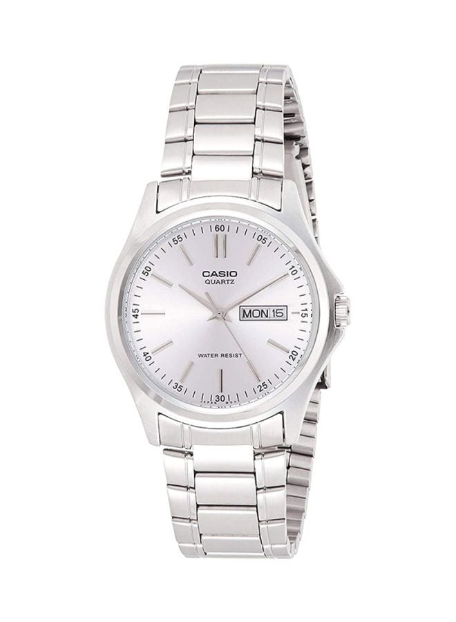 CASIO Men Enticer Water Resistant Analog Watch MTP-1239D-2ADF - 36 mm - Silver - Image 1