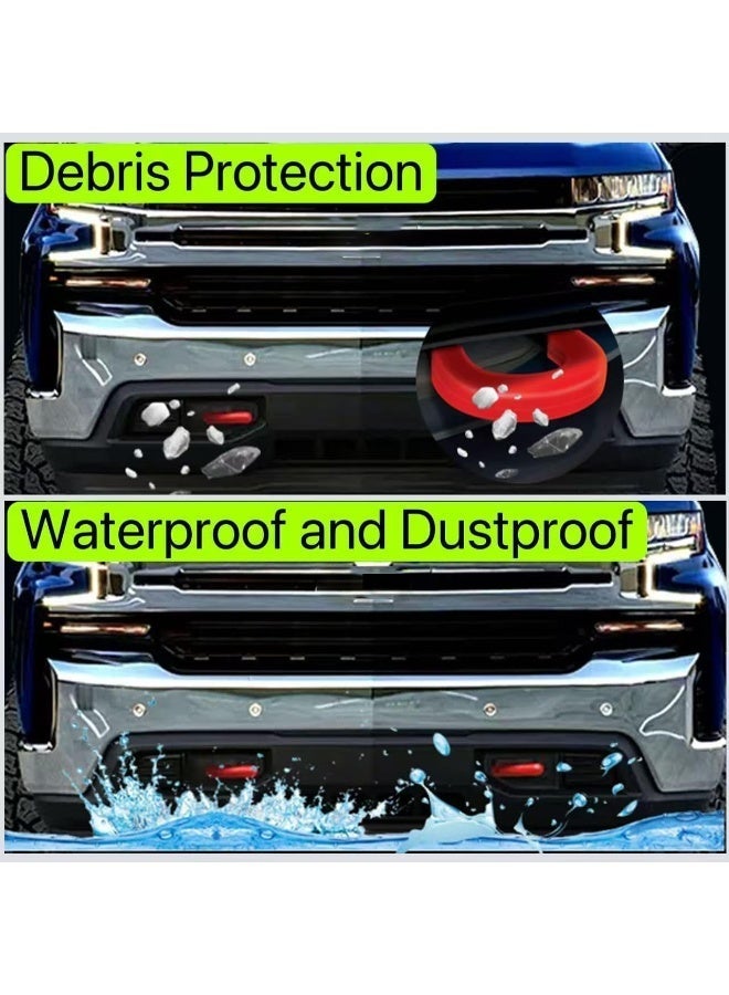 Custom Tow Hook Cover Compatible with 2007-2024 Chevrolet Silverado 1500 Tow Hitch Cover Fits for 2007-2024 Chevy Silverado 1500 Accessories（Red） - Image 2