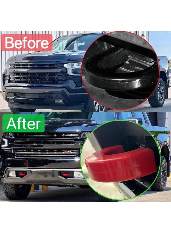 Custom Tow Hook Cover Compatible with 2007-2024 Chevrolet Silverado 1500 Tow Hitch Cover Fits for 2007-2024 Chevy Silverado 1500 Accessories（Red） - Image 4