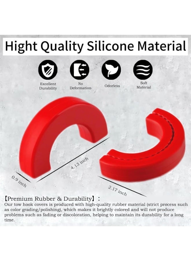 Custom Tow Hook Cover Compatible with 2007-2024 Chevrolet Silverado 1500 Tow Hitch Cover Fits for 2007-2024 Chevy Silverado 1500 Accessories（Red） - Image 3