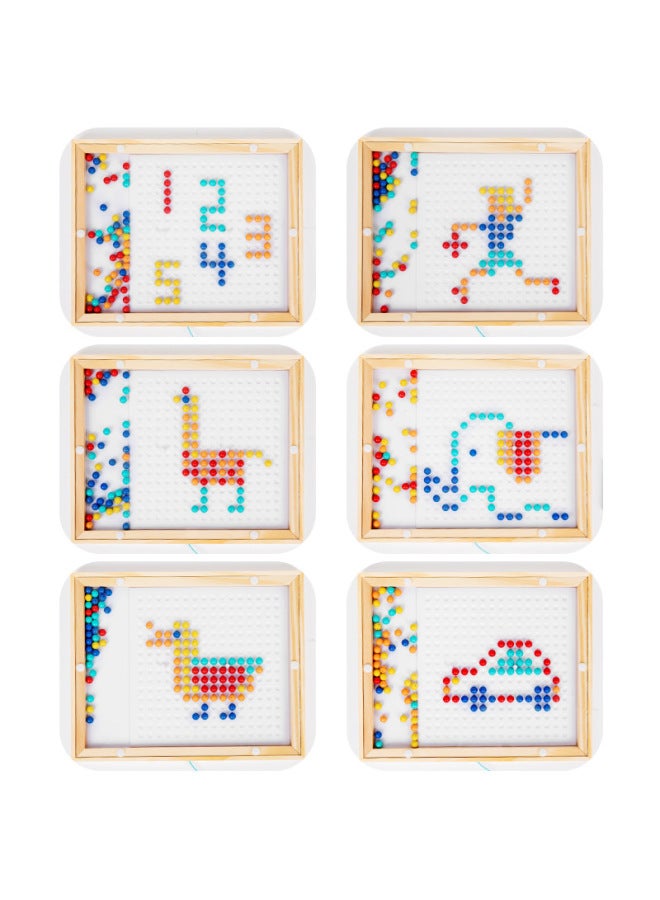 Wooden Children's Educational Toys Baby Enlightenment Early Education Round Ball Walking Beads Building Blocks Clip Beads Magnetic Creative Puzzle-Color:Magnetic Bead Puzzle - Image 5