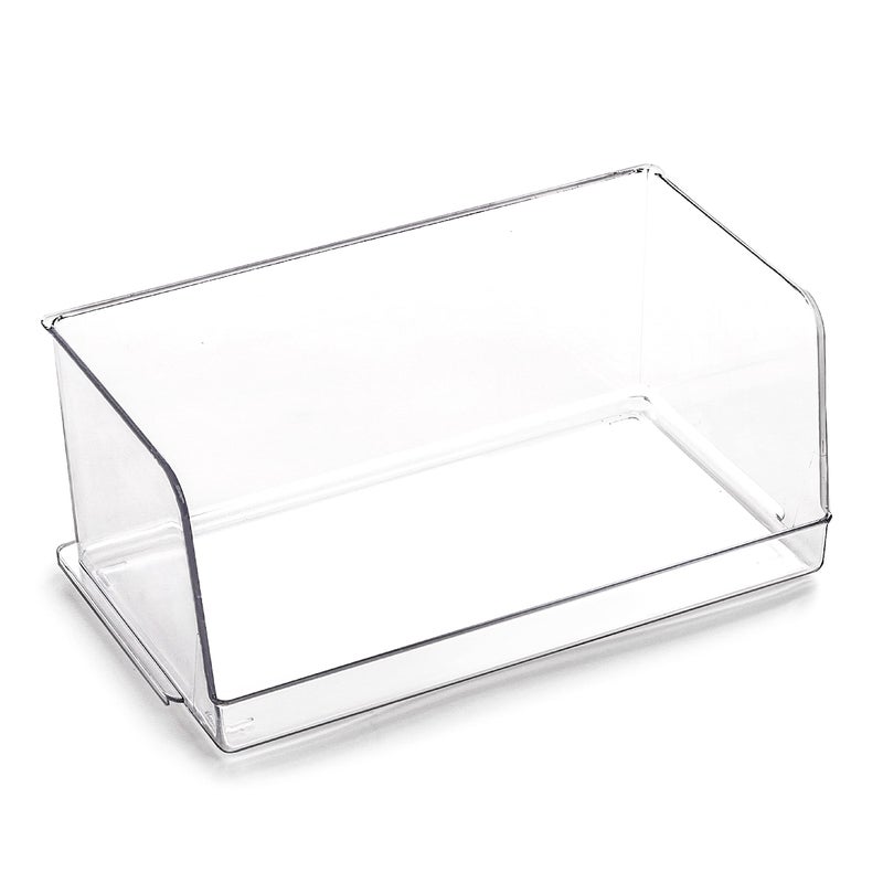 BINO BINO  Stackable Plastic Storage Bins Large  THE MYRIAD COLLECTION  Multipurpose Bins  Pantry Organizers And Storage  Home Organization Containers  Clear Plastic Fridge Bin  Freezer Organizer