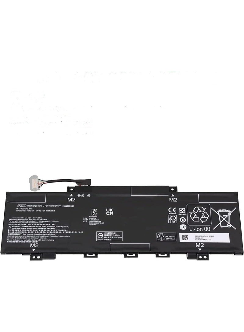بطارية 11.55 فولت 43.3 واط ساعة PC03XL M24648-005 متوافقة مع سلسلة HP Pavilion x360 14 و 15، - Image 5