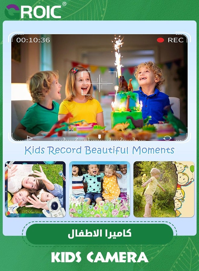 GROIC Children Camera,Portable Selfie Toy Camera for Kids,20MP 1080P HD Digital Video Camera,Kids Camera Toys with Cartoon Soft Silicone Cover,Children Digital Video Camcorder Camera - Image 5