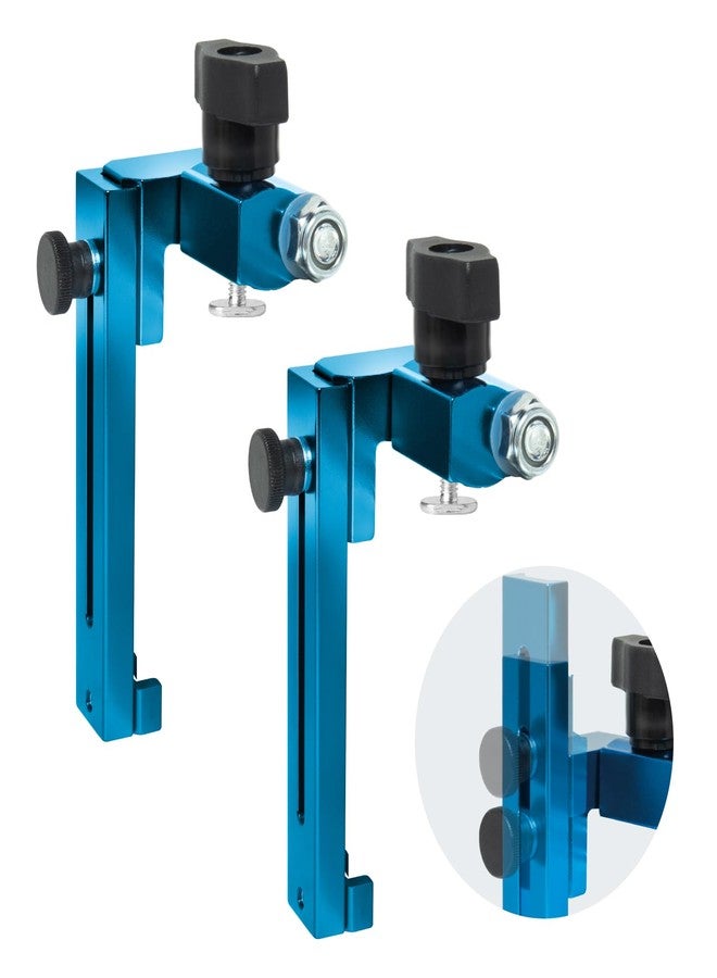 POWERTEC 1" to 3-1/2" Adjustable Flip Stop, Patent Pending Curved-Based T Track Stop for Miter Saw, Table Saw, Drill Press, Router Table, Miter Gauge, T Track Accessories for Woodworking,2PK(72043-P2) - Image 1