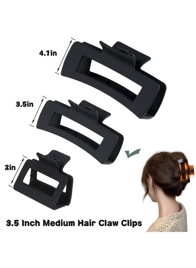 سيسيايبو إكسسوارات شعر متوسطة الحجم من سيسايبو، 3.5 بوصة - 12 مشبك فك مربع للشعر الكثيف والرفيع، مشابك شعر مستطيلة بألوان أساسية للنساء والفتيات - Image 5