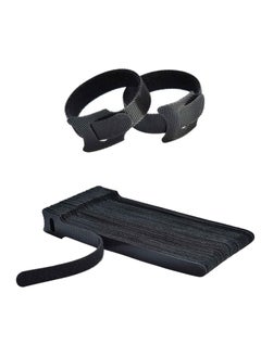 Rightsure 200PCS Releasable Cable Ties Black, Adjustable 6-Inch Cord Organizer Ties, Fastening Microfiber Cloth Hook and Loop Cord Ties, for PC Cable Management, Organizing Cords  - Image 1