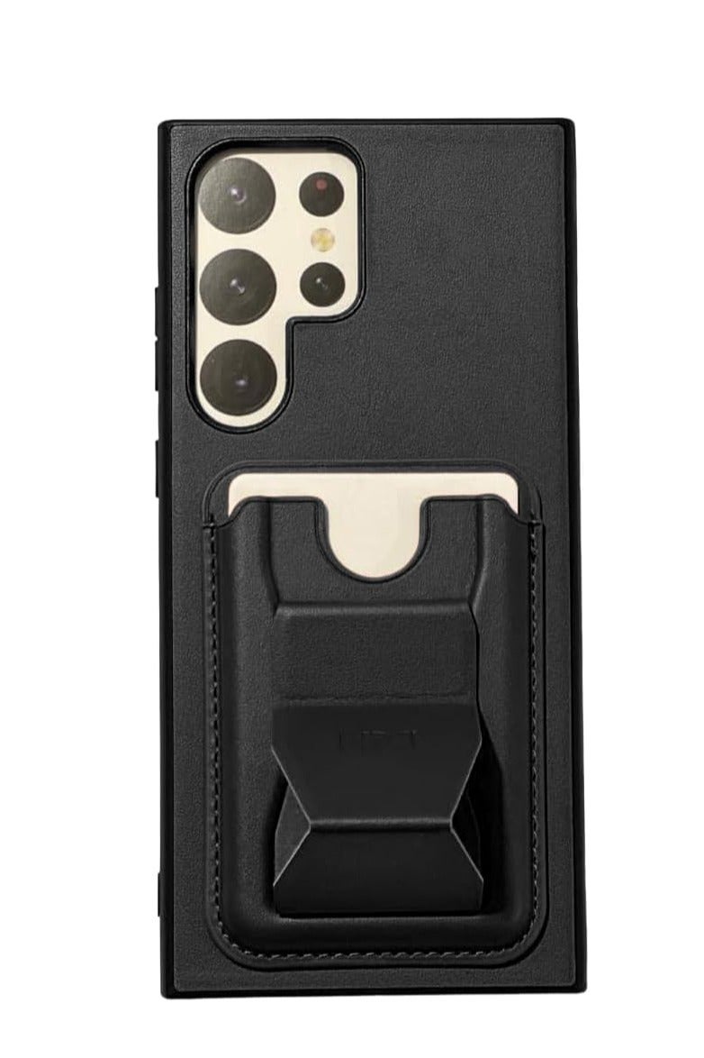 Compatible with Samsung Galaxy S23 Ultra Leather Wallet Case with Card Slot Magnetic Card Holder Shockproof Protective Cover (Black) for Men...