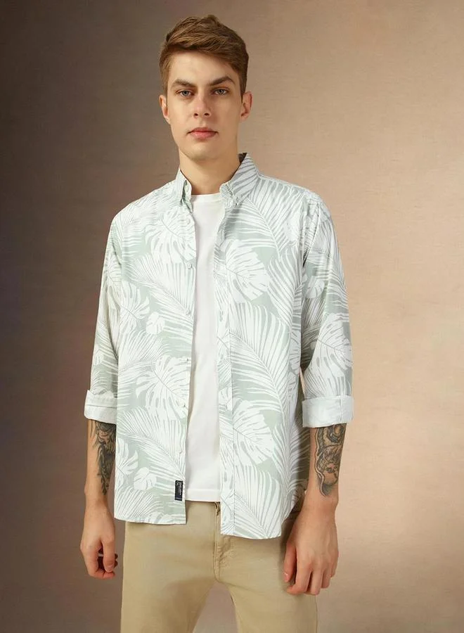 Dennis Lingo Dennis Lingo Button-Down Collar Casual Shirt