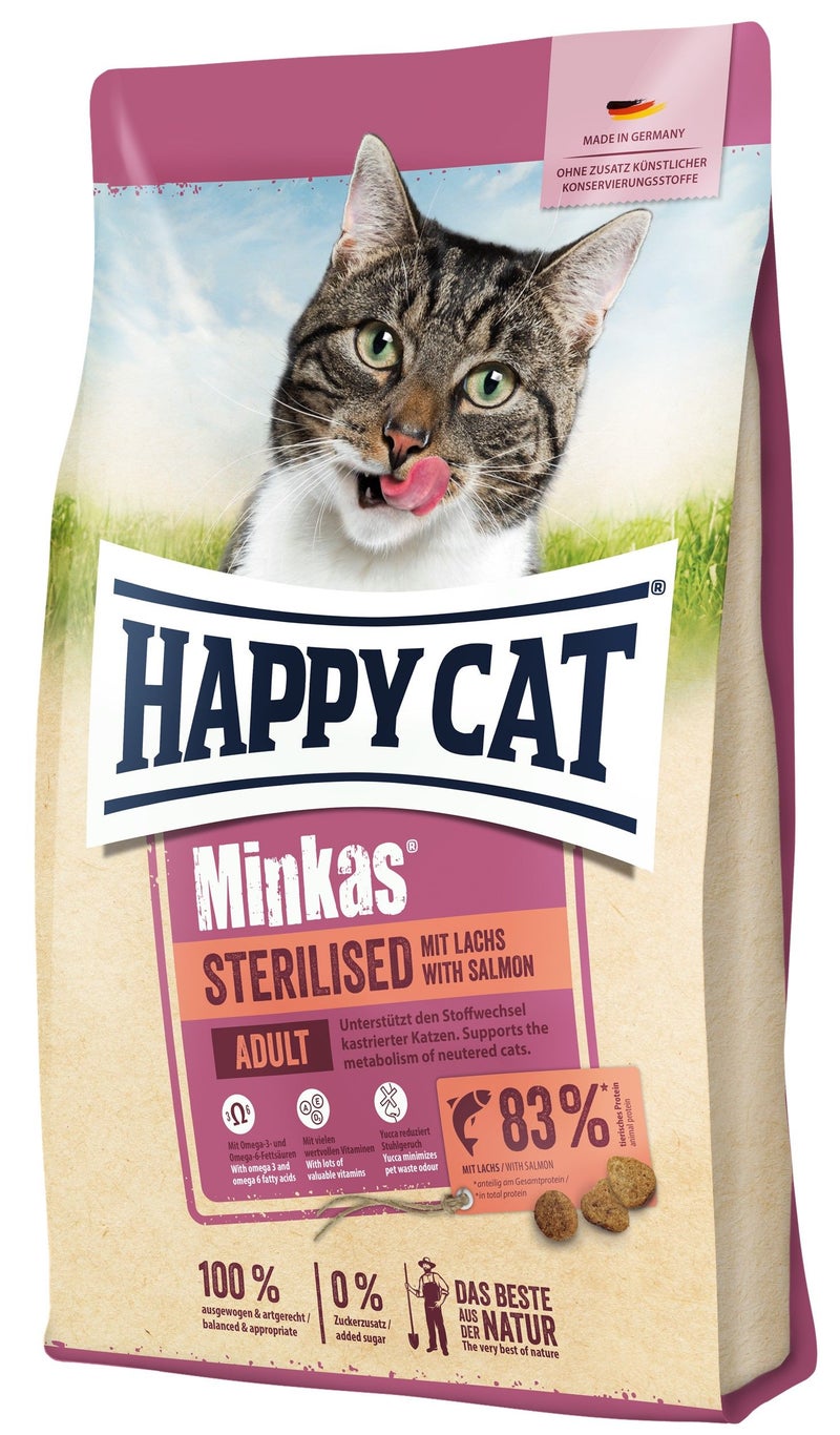 Happy Cat Minkas Sterilized Salmon 1.5 kg