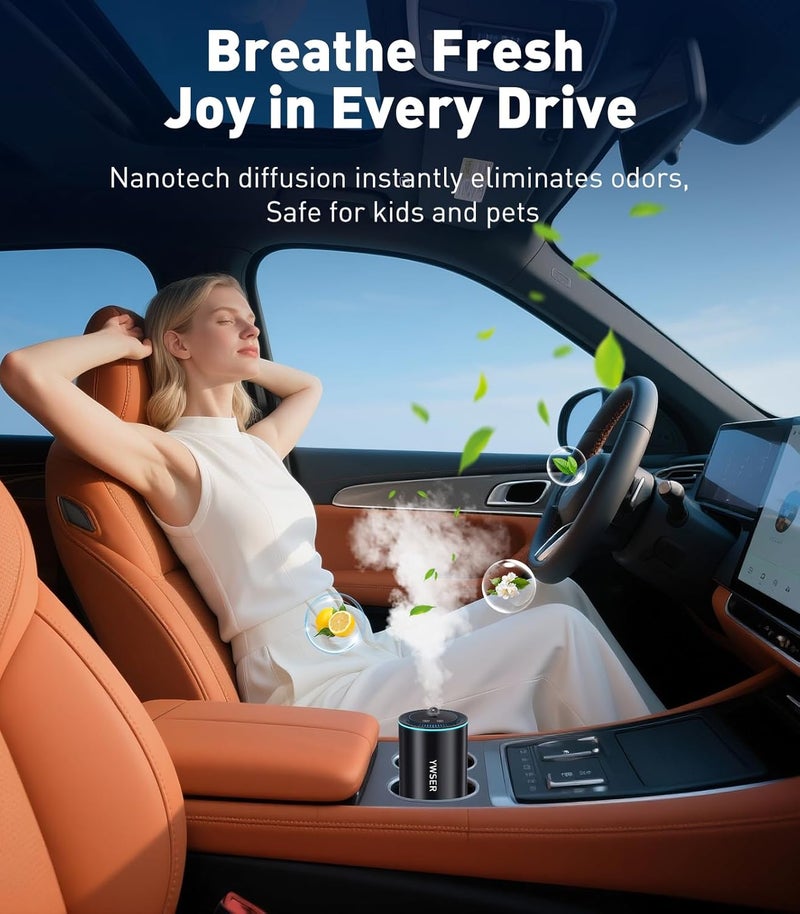 YWSER Smart Car Air Freshener Diffuser with Starry Sky Projection and 50ml Cologne - YWSER - Image 2