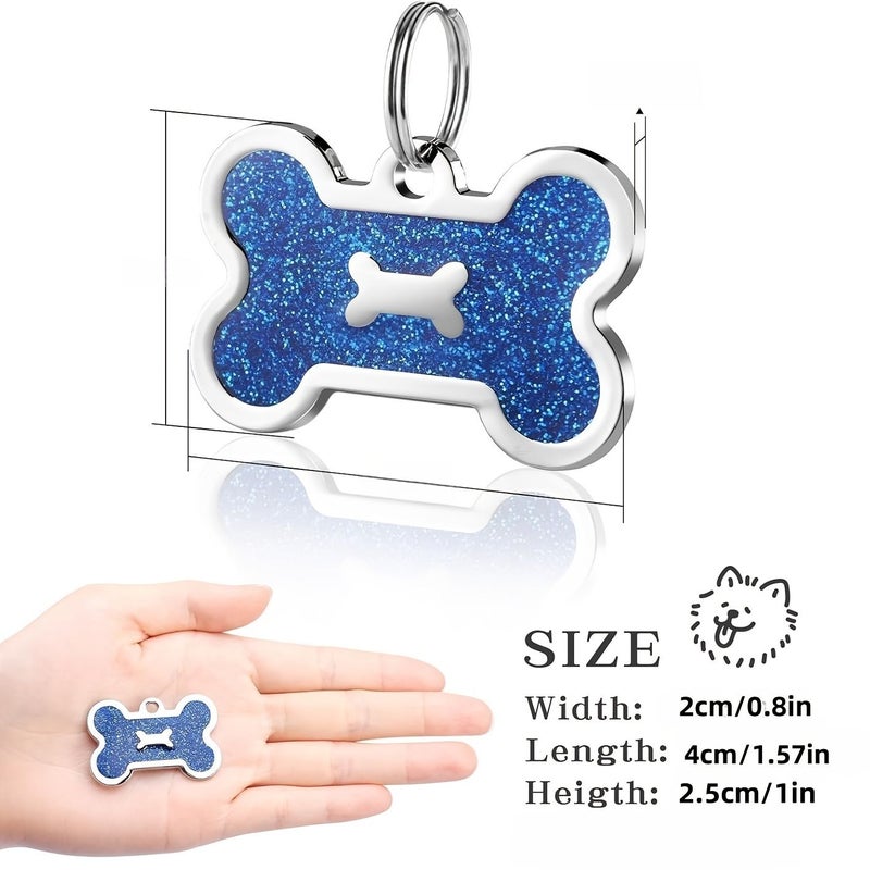 1 Pcs Purple Personalized Dog ID Tag With Engravable Name Phone Info Pet Collar Tag Suitable For Small Medium Large Dogs Cats Collar Compatible For Daily Use Vet Visits Lost Ideal Pet Gift - Image 2