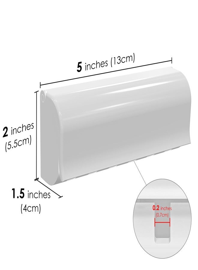 Linkidea Wallmount Toothbrush Holder with Cover for Shower, RV Cabinet Organizer, Plastic Self Adhesive 6 Slots Tooth Brush Hanger Compatible with Oral-B CrossAction, Colgate Extra Clean - Image 4