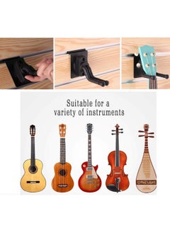 Mike Music Guitar Display Hanger 2-Pack,Guitar Wall Mount for Slatwall and Wall Hangers, Premium Guitar Hooks Displayed in Music Retail Stores/Bedrooms/Bars for Acoustic Electric Bass Classical Ukulele Guitars  - Image 4