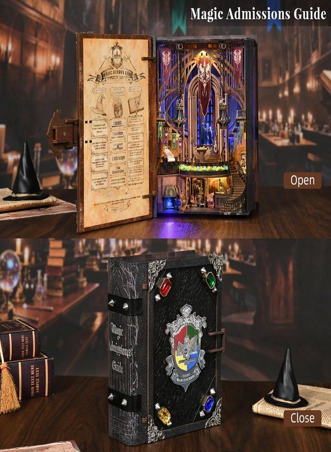 MiniCity DIY Dollhouse Book Nook Kit with LED Light for Teens and Adults (Magic Admissions Guide) - Image 2