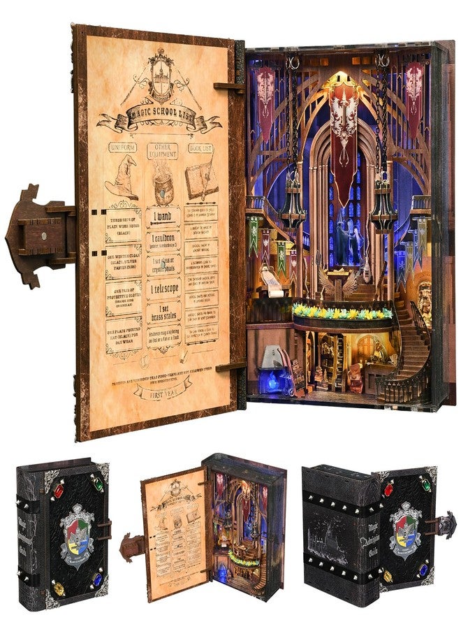 MiniCity DIY Dollhouse Book Nook Kit with LED Light for Teens and Adults (Magic Admissions Guide) - Image 1