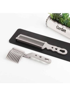 Cross-border hot picking mens hair cutting comb flat comb barber shop anti-static trimming Clipper straight hair comb Clipper comb suit (gray) Clipper comb suit (gray)