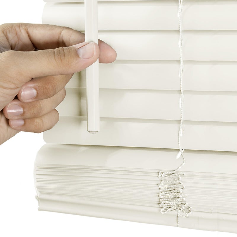 CHICOLOGY Blinds for Windows, Mini Blinds, Window Blinds, Door Blinds, Blinds & Shades, Camper Blinds, Mini Blinds for Windows, Horizontal Window Blinds, Alabaster, 35" W X 60" H - Image 3