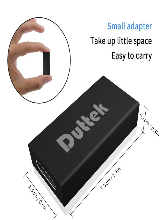 دوتك محول Duttek USB C أنثى إلى USB A أنثى، ناقل بيانات وطاقة بسرعة 5 جيجابت في الثانية، محول من النوع C إلى النوع A، محول OTG متوافق مع MacBook Pro، عبوة من قطعتين (أسود) - Image 5