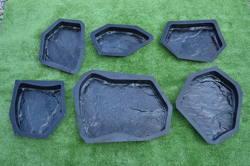 SvitMolds Concrete molds DIY Sold 6 pcs Plastic Moulds Flagstone Casting Concrete Paving Garden Paths Stone Patio Pavers for Garden Walkway #S34 - Image 5
