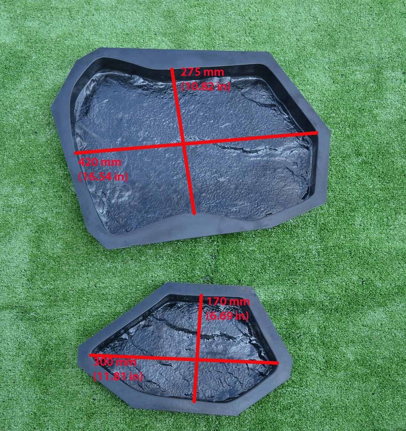 SvitMolds Concrete molds DIY Sold 6 pcs Plastic Moulds Flagstone Casting Concrete Paving Garden Paths Stone Patio Pavers for Garden Walkway #S34 - Image 4
