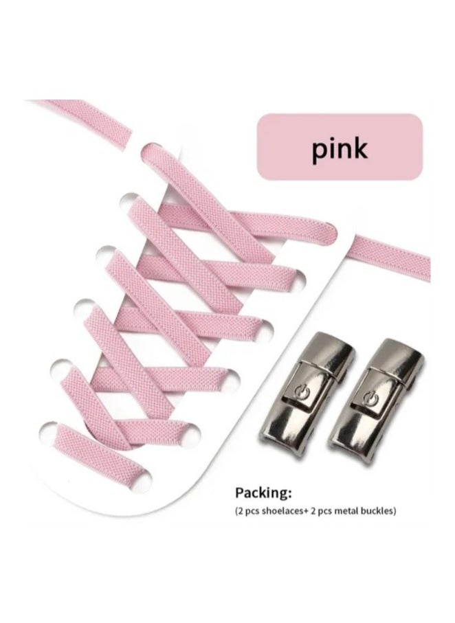 Generic - Boot laces are easy to lock and unlock The color is pink - Image 1