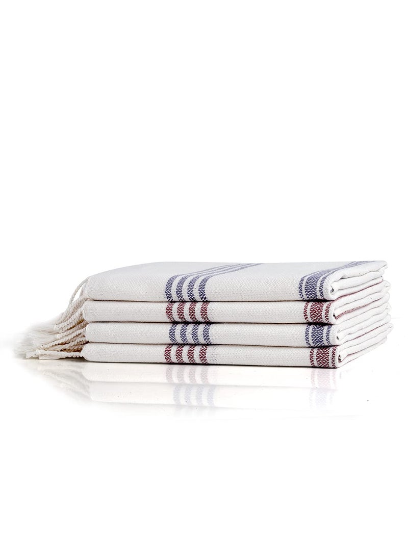 Arrabi Multi Solid Handwoven Cotton Hand Towel (Set of 4) | ARHT-1006-06-08-08 - Image 4