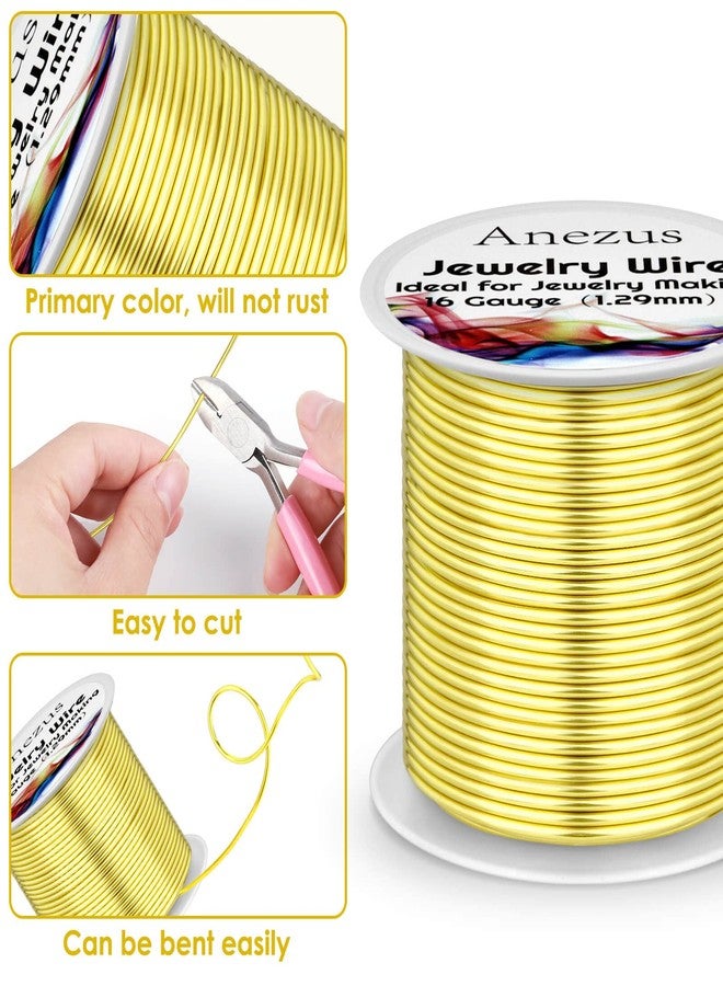anezus 16 Gauge Jewelry Wire, Craft Wire Tarnish Resistant Copper Wire for Jewelry Making, Wire Wrapping and Crafting(Gold, 11 Yards /10 Meters) - Image 3