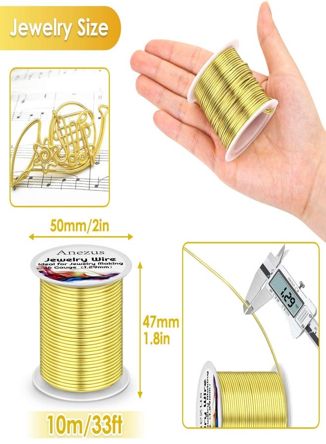 anezus 16 Gauge Jewelry Wire, Craft Wire Tarnish Resistant Copper Wire for Jewelry Making, Wire Wrapping and Crafting(Gold, 11 Yards /10 Meters) - Image 2
