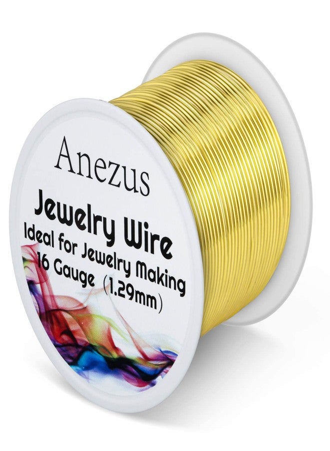 anezus 16 Gauge Jewelry Wire, Craft Wire Tarnish Resistant Copper Wire for Jewelry Making, Wire Wrapping and Crafting(Gold, 11 Yards /10 Meters) - Image 1