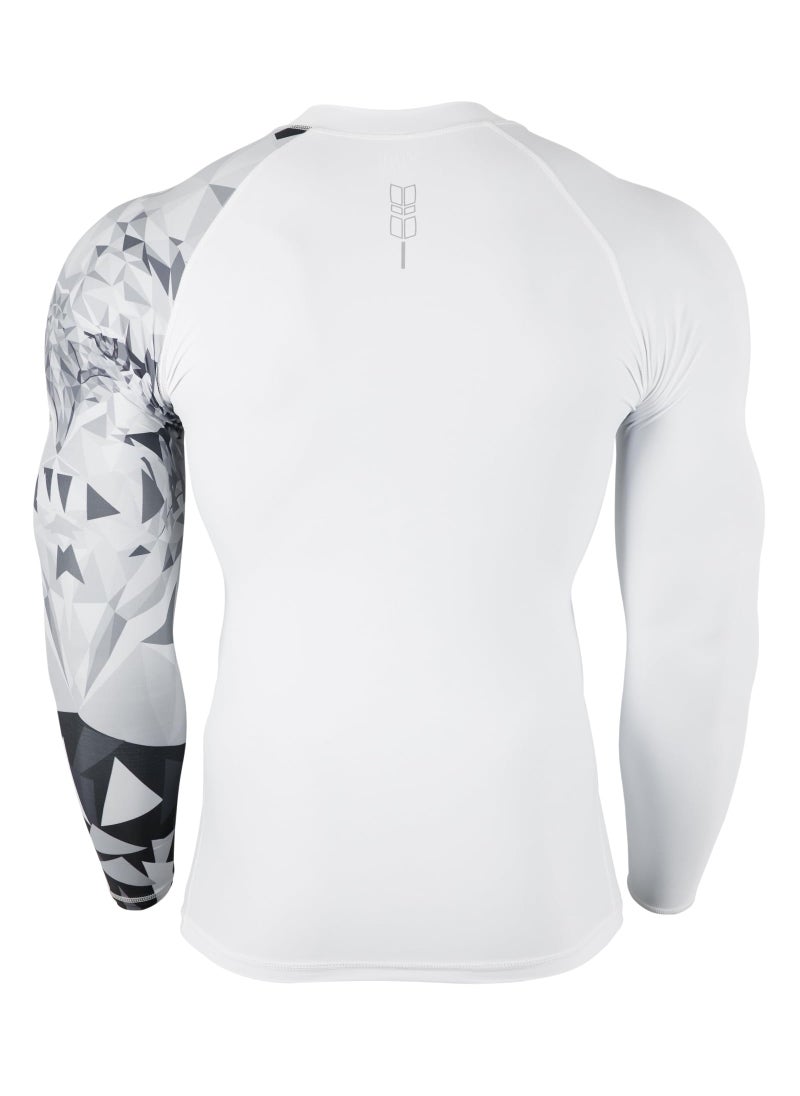 HUGE SPORTS HUGE SPORTS Men's Swim Shirts Long Sleeve Zip Rash Guard UPF 50+ Sun Protective Quick Drying (Eagle, S)  - Image 3