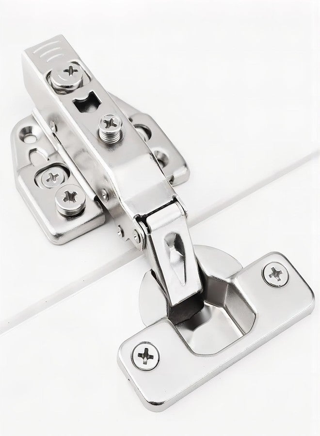JAGGER JAG381 Cabinet Hinges, Set of 1 (2 Pieces) for Furniture, Wardrobes, Doors, and Storage Units | (3D Soft Close (Stainless Steel), (0 Crank | Full Overlay) - Image 5