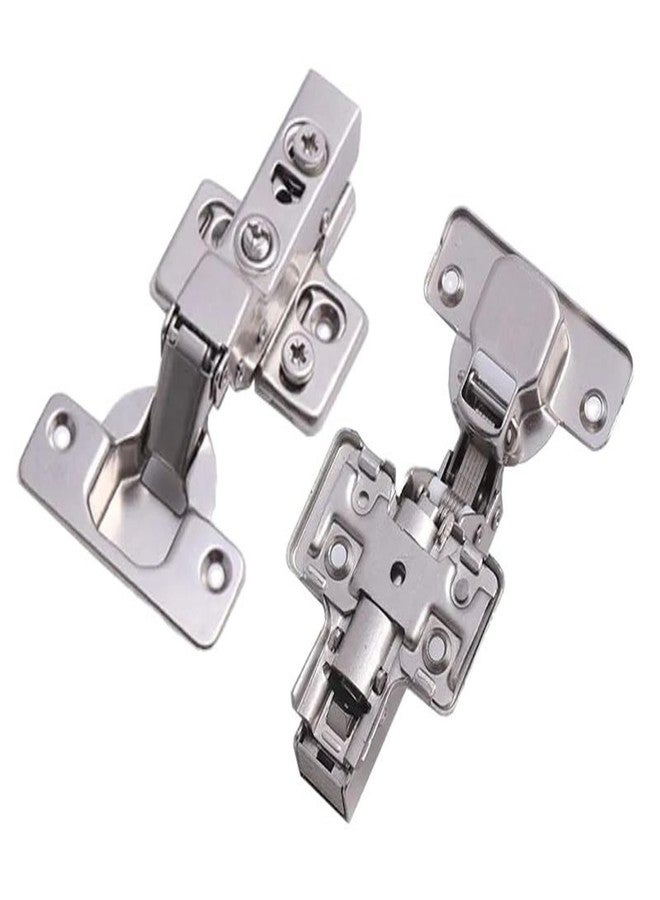 JAGGER JAG381 Cabinet Hinges, Set of 1 (2 Pieces) for Furniture, Wardrobes, Doors, and Storage Units | (3D Soft Close (Stainless Steel), (0 Crank | Full Overlay) - Image 1