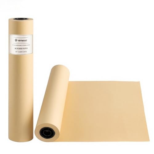 YRYM HT Brown Butcher Paper Roll for Smoker Natural Food Grade Brown Wrapping Paper for BBQ Briskets Smoking Wrapping Meats 18inch x 2100inch 176 ft Unbleached Unwaxed and Uncoated - Image 1