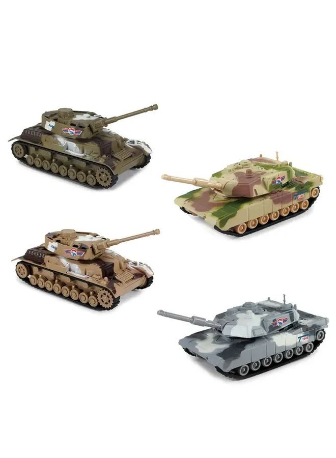 Pack Of Four 1 36 Scale German Camouflage Tank Model Alloy Metal WWII Military Replica - Image 1