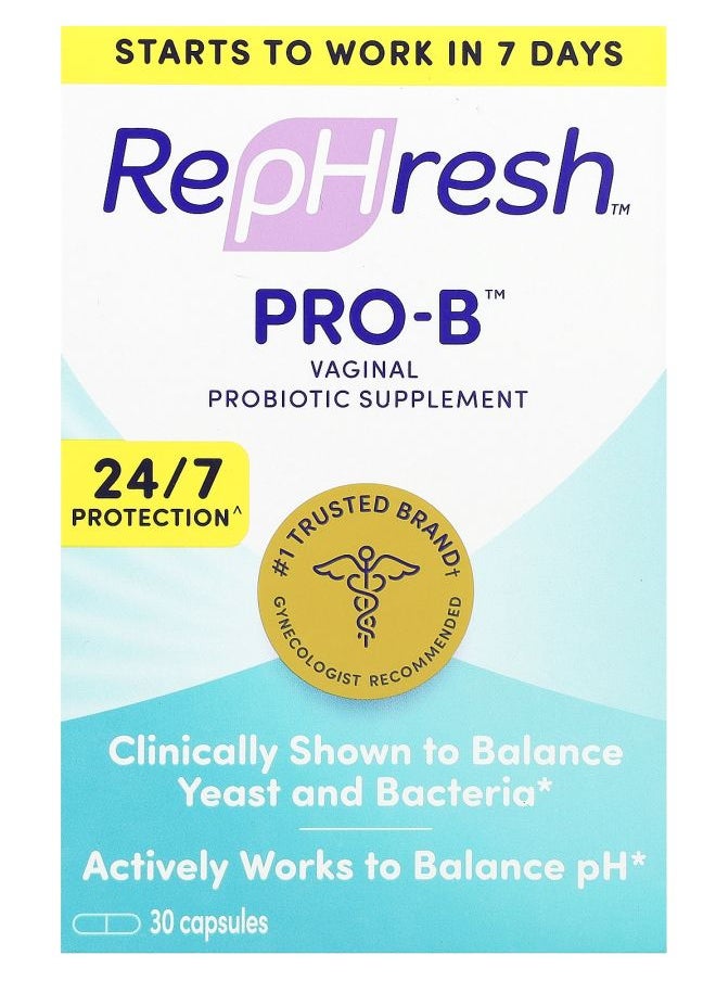 Rephresh Pro-B Vaginal Probiotic Supplement  30 Capsules 