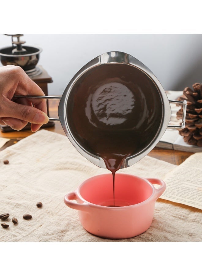 304 Stainless Steel Double Boiler Melting Pot with Silicone Handle for Chocolate Butter Baking - Image 4