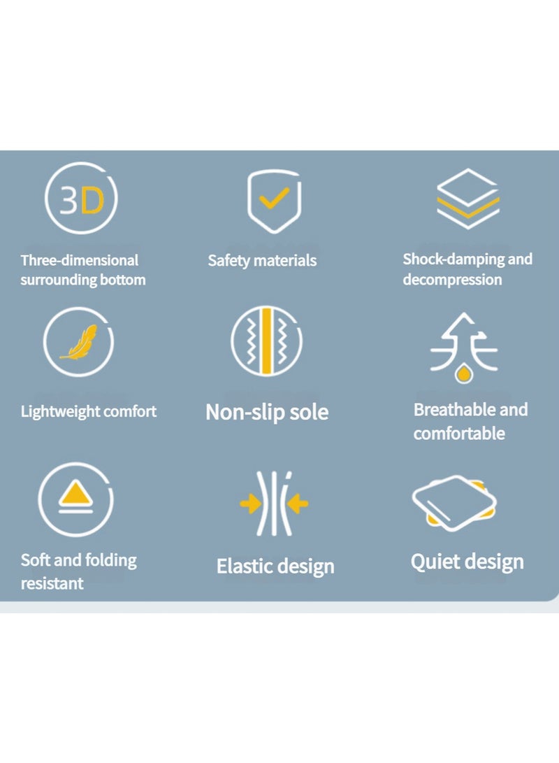 Nariele Indoor Soft-soled Quiet Yoga Pilates Shoes Sports Fitness Shoes Sports Shoes Anti-slip Shock Absorption (Unisex) - Image 4