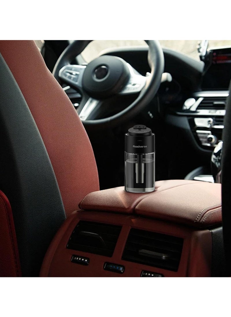 ROADVERSE Car Scent Diffuser Natural Perfume Car Humidifier - Adjustable Aromatherapy Scent and Smart Air Freshener Oil Diffuser, Long-Lasting Starry Projector Lamp for Car - Image 2
