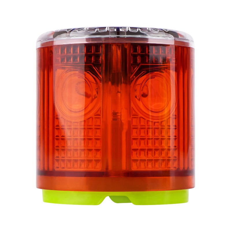 Aolyty Solar Strobe Warning Light Strong Magnetic Base Flashing Super Bright 360 Degree Automatically Turn On Waterproof for Construction Traffic Factory (Red) - Image 1
