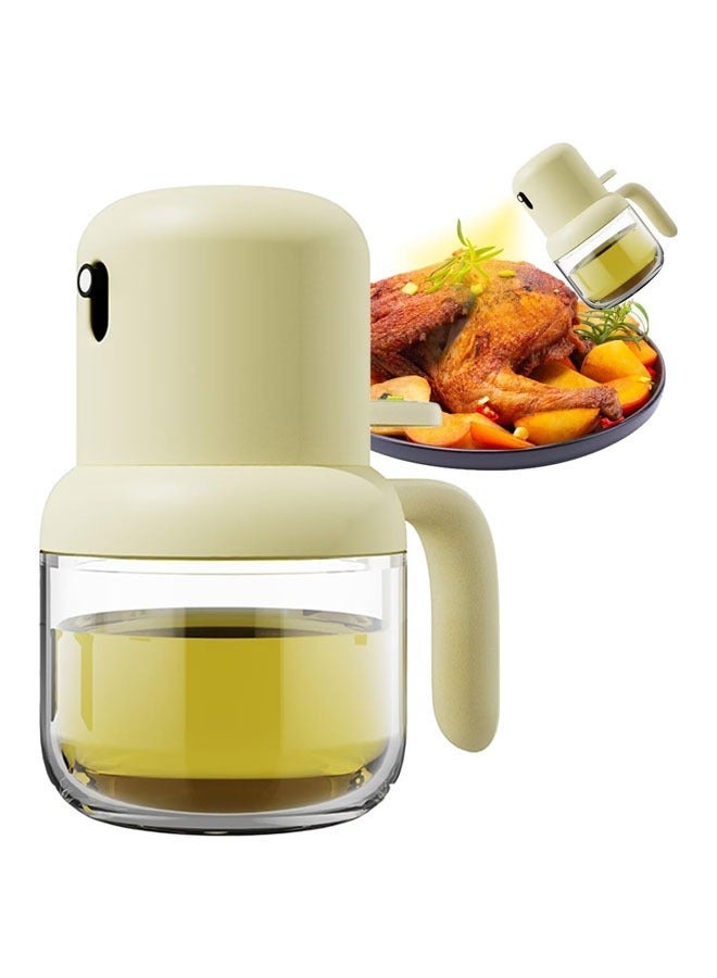 Captaintech Oil Dispenser for Kitchen, 180ml Glass Olive Oil Sprayer for Cooking, Cooking Oil Sprayer, Canola Oil Spray Bottle, Oil Kitchen Spray Bottle for Cooking, Air Fryer, Salad, BBQ, Yellow - Image 1
