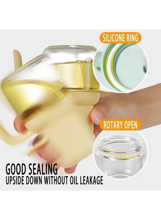 Captaintech Oil Dispenser for Kitchen, 180ml Glass Olive Oil Sprayer for Cooking, Cooking Oil Sprayer, Canola Oil Spray Bottle, Oil Kitchen Spray Bottle for Cooking, Air Fryer, Salad, BBQ, Yellow - Image 3