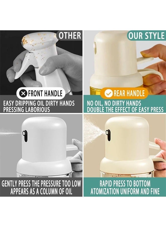 Captaintech Oil Dispenser for Kitchen, 180ml Glass Olive Oil Sprayer for Cooking, Cooking Oil Sprayer, Canola Oil Spray Bottle, Oil Kitchen Spray Bottle for Cooking, Air Fryer, Salad, BBQ, Yellow - Image 4