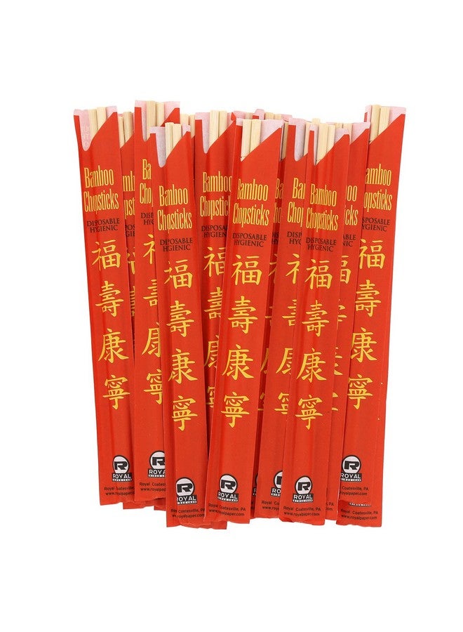 Royal Premium Disposable Bamboo Chopsticks, 9" Sleeved and Separated, UV Treated, Bag of 100 - Image 4